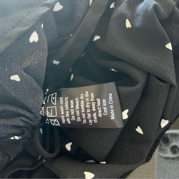 Lioness String Along Mini Dress Hearts Black - Picture 10 of 10